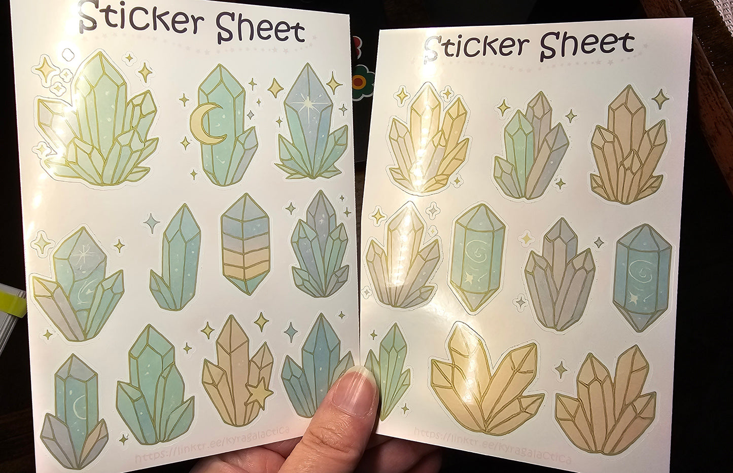 Crystals Sticker Set – 2 Sheets