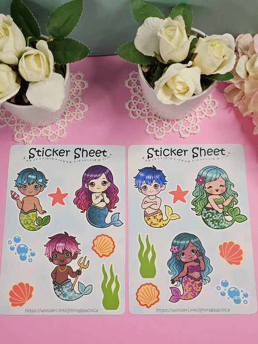 Sea Creatures Sticker Set - 2 Sheets