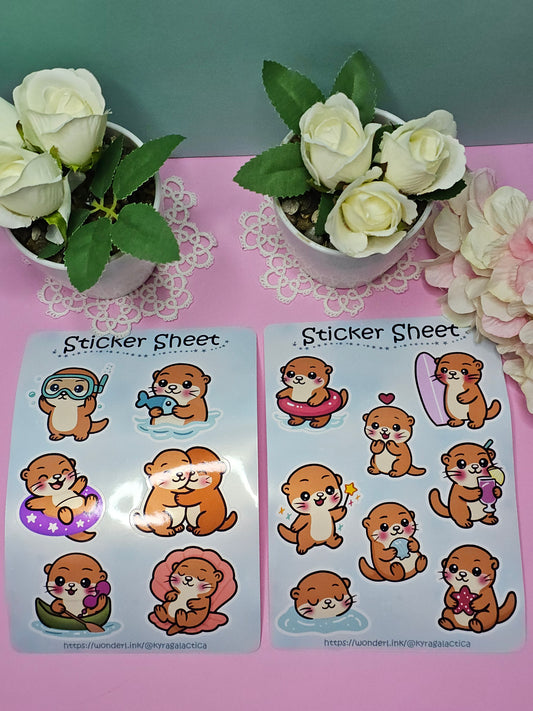 Abenteuer von Otter Fizzel Sticker Set – 2 Bögen