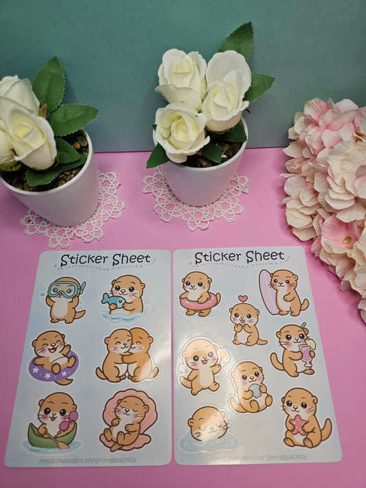 Abenteuer von Otter Fizzel Sticker Set – 2 Bögen