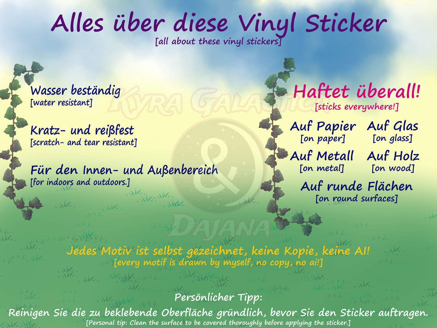 Single stickers - Oldschool flowers