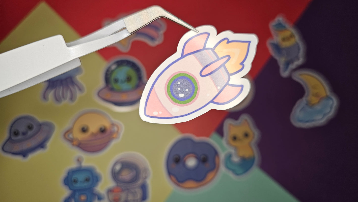 Single sticker – Galactic in blue