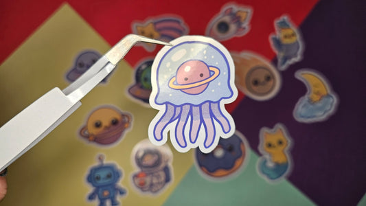 Single sticker – Galactic in blue