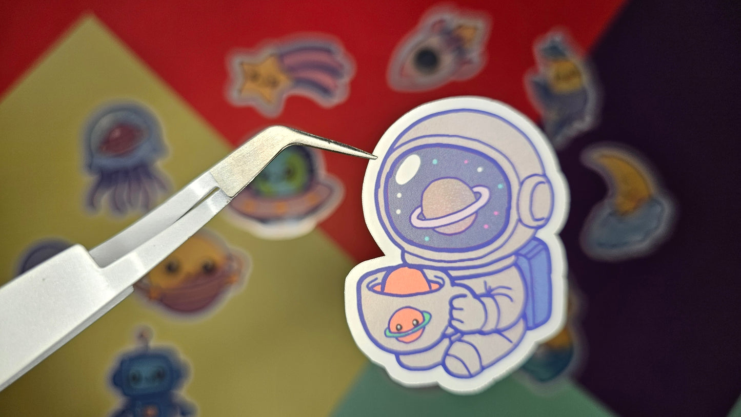 Single sticker – Galactic in blue