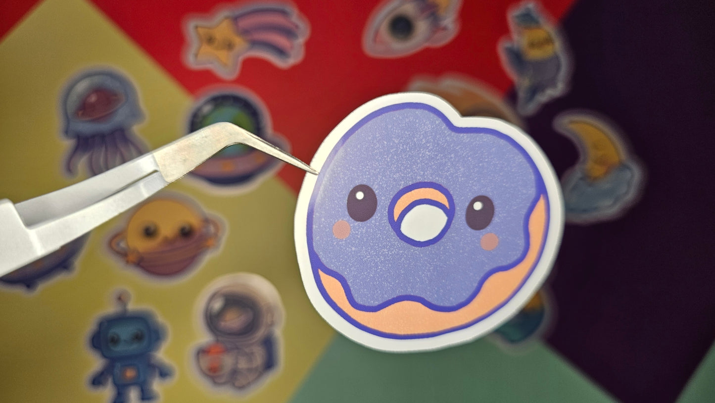 Single sticker – Galactic in blue
