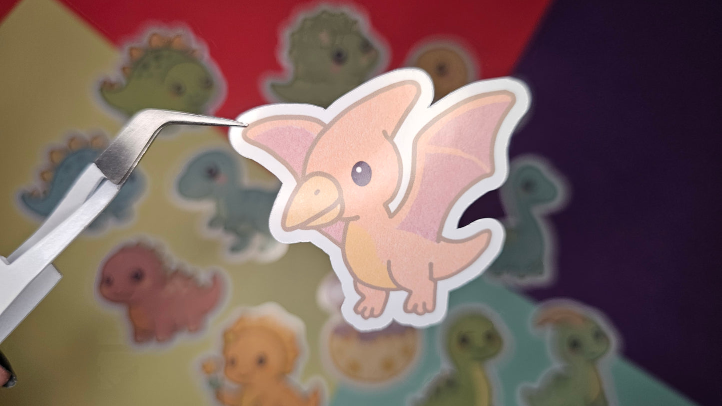 Single stickers - Cute dinosaurs