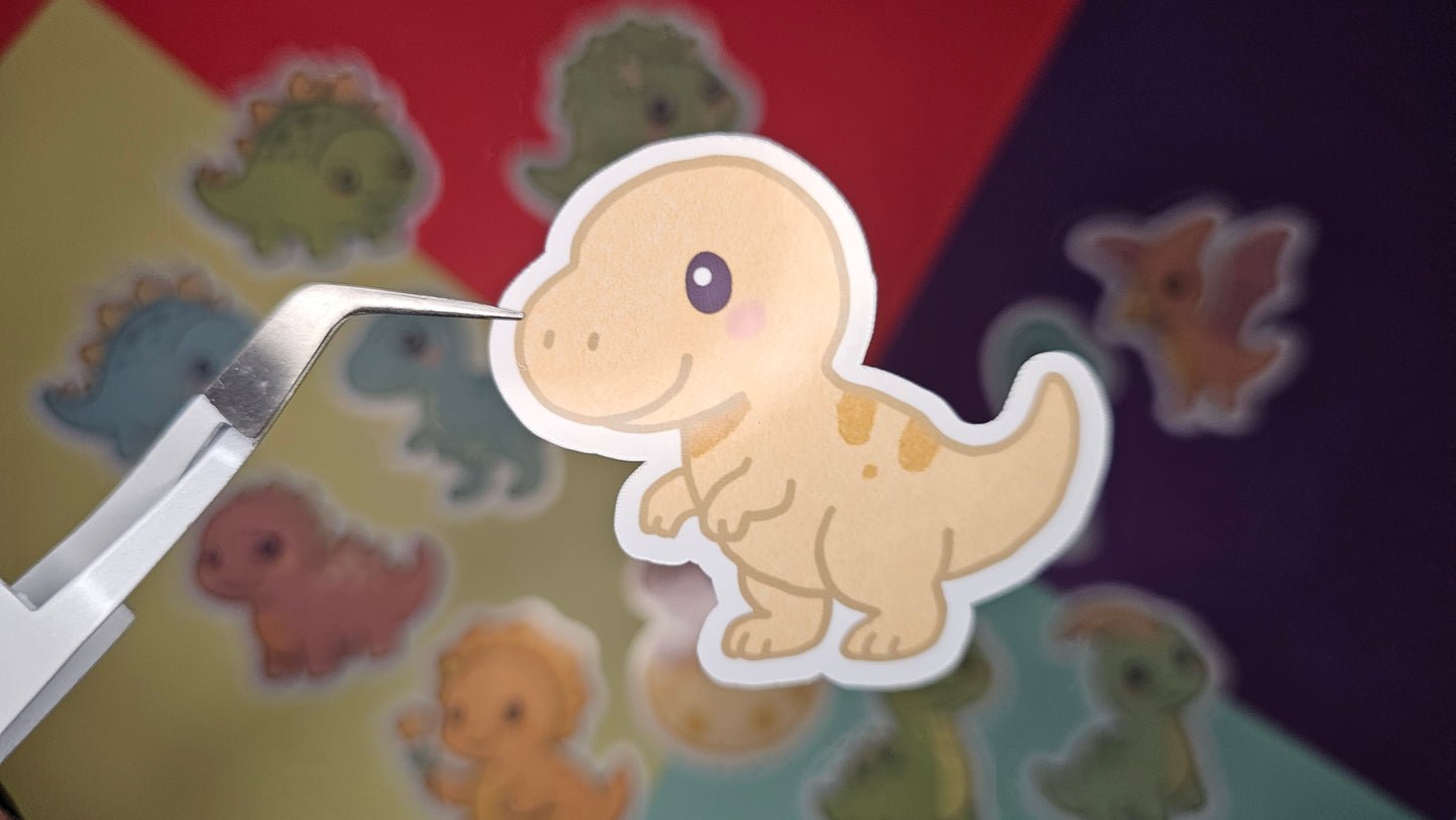 Single stickers - Cute dinosaurs