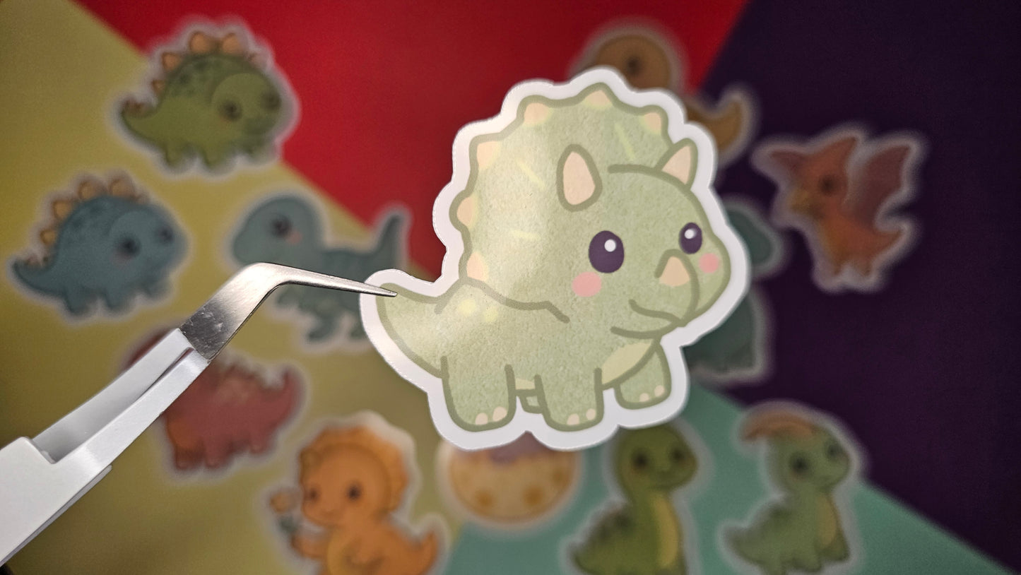 Single stickers - Cute dinosaurs
