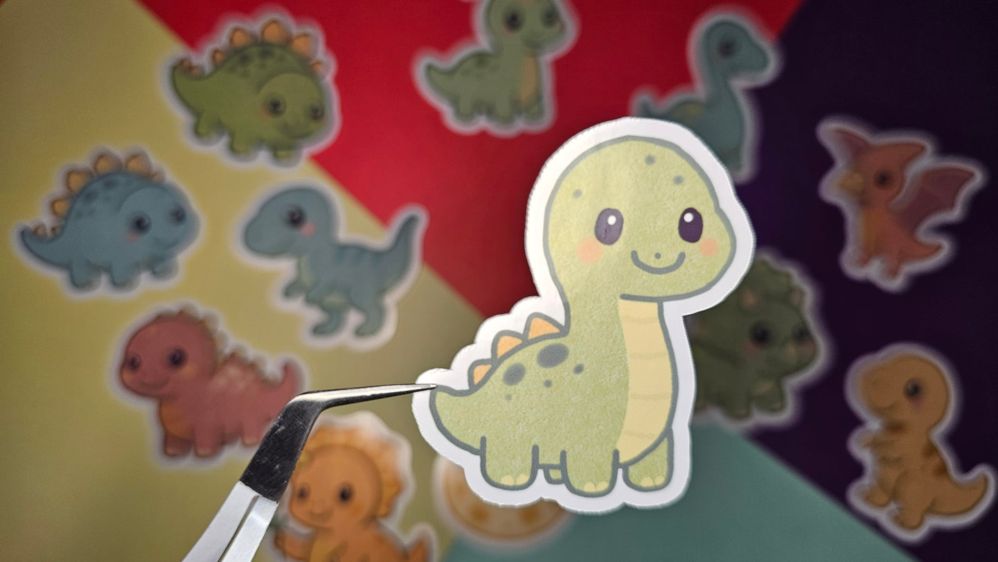 Single stickers - Cute dinosaurs