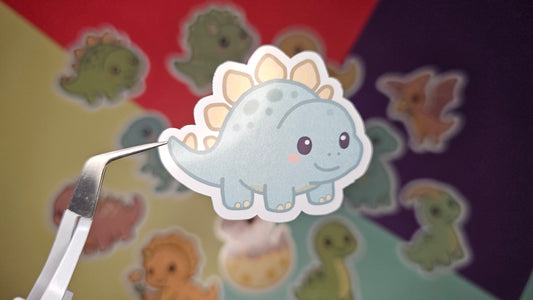 Single stickers - Cute dinosaurs
