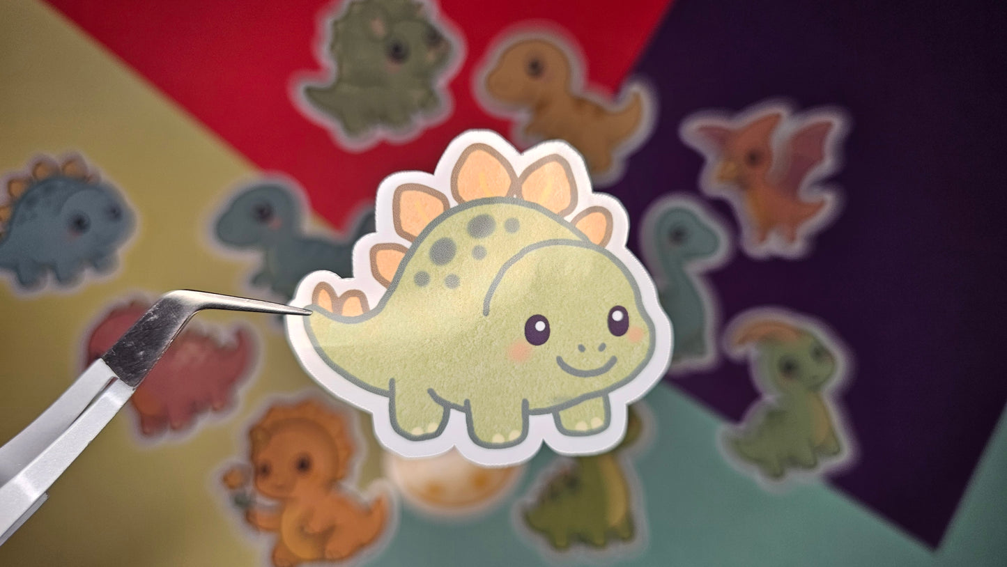 Single stickers - Cute dinosaurs