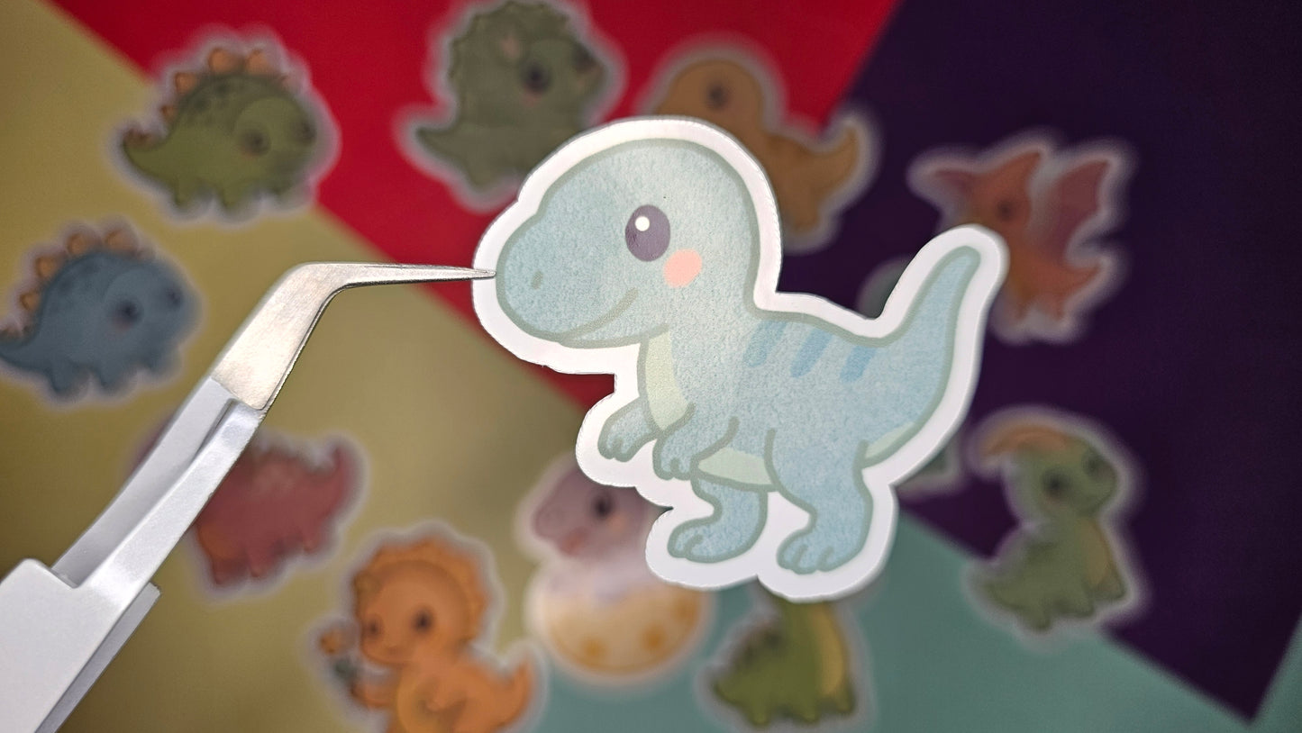 Single stickers - Cute dinosaurs