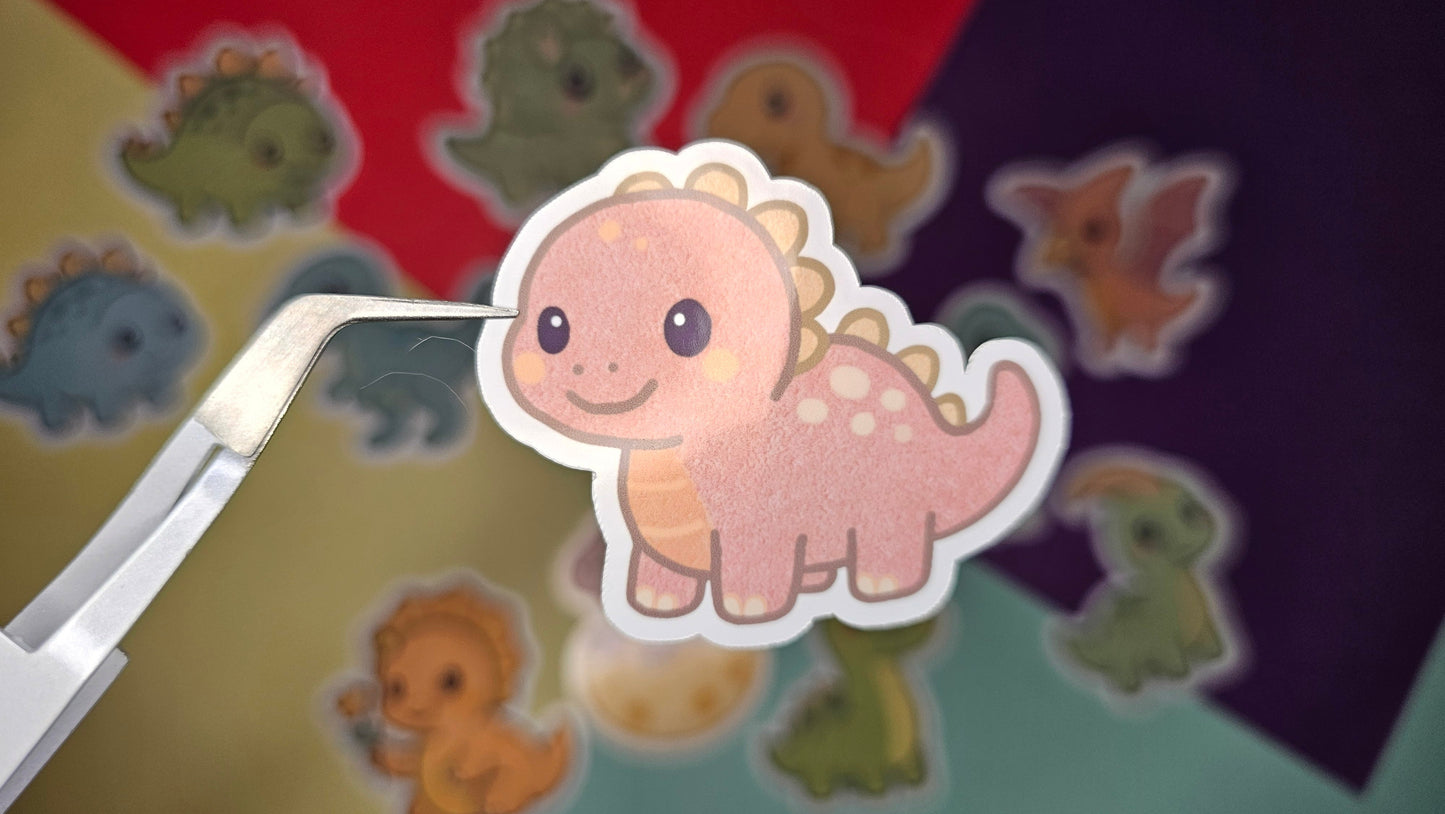 Single stickers - Cute dinosaurs