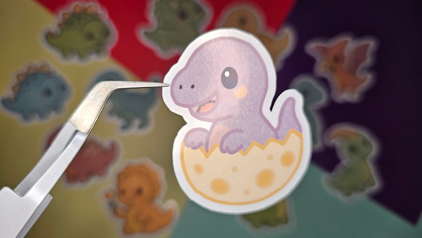 Single stickers - Cute dinosaurs