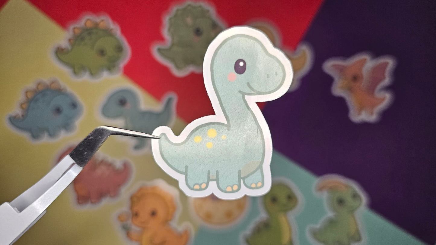 Single stickers - Cute dinosaurs