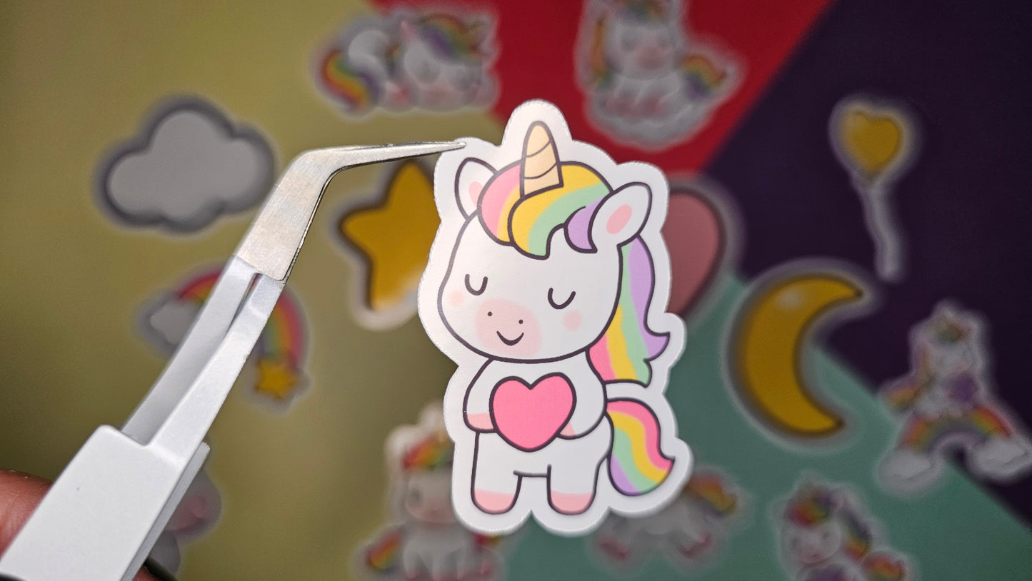 Single stickers - rainbow unicorns