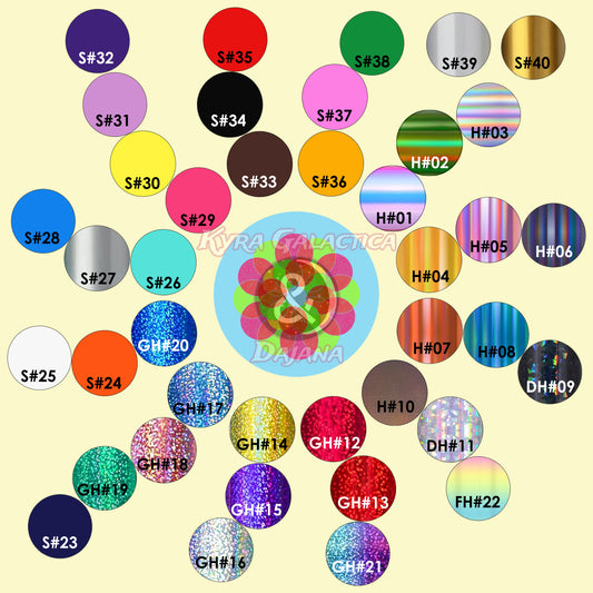 Individual vinyl lettering