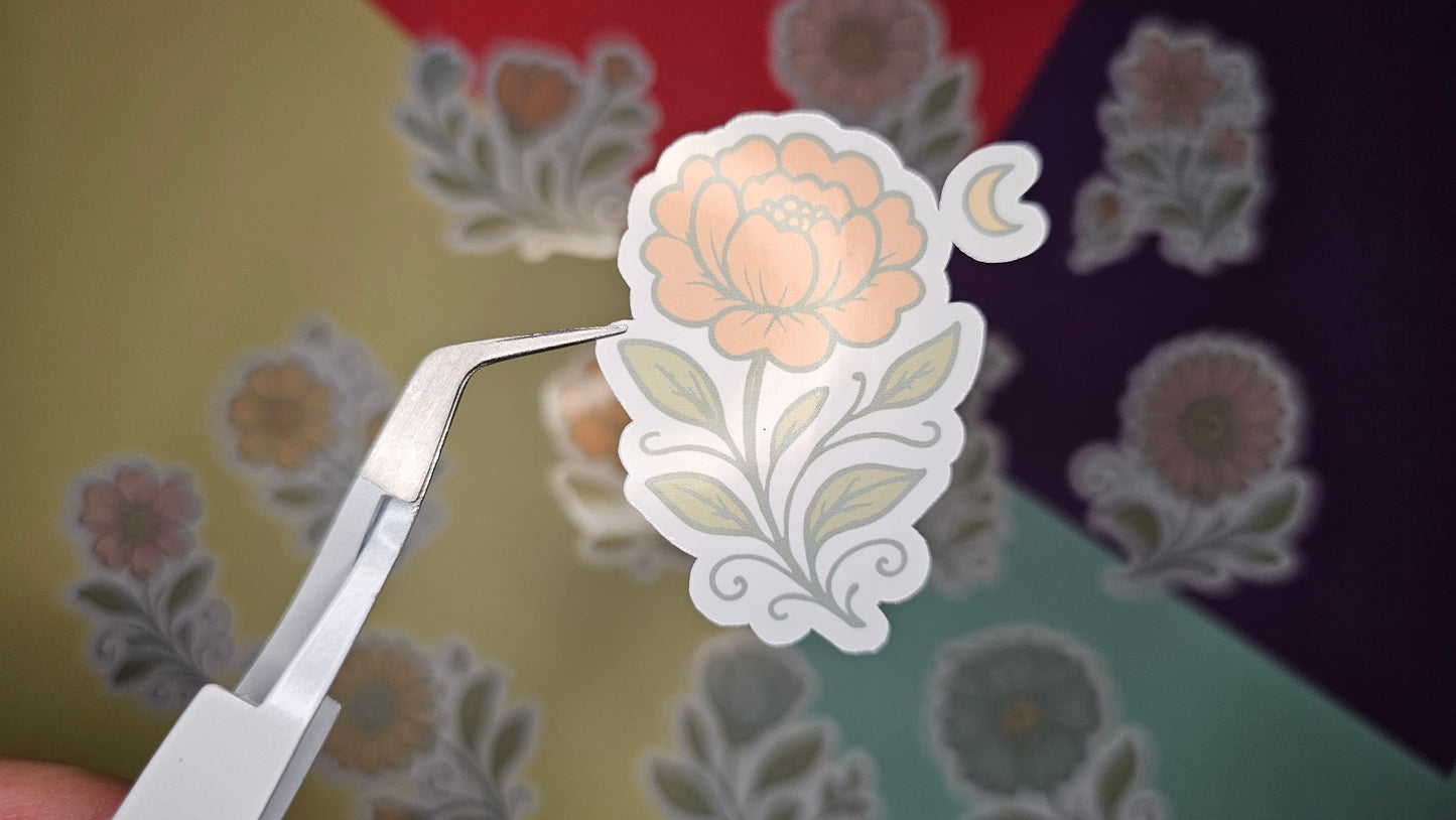 Single stickers - Oldschool flowers