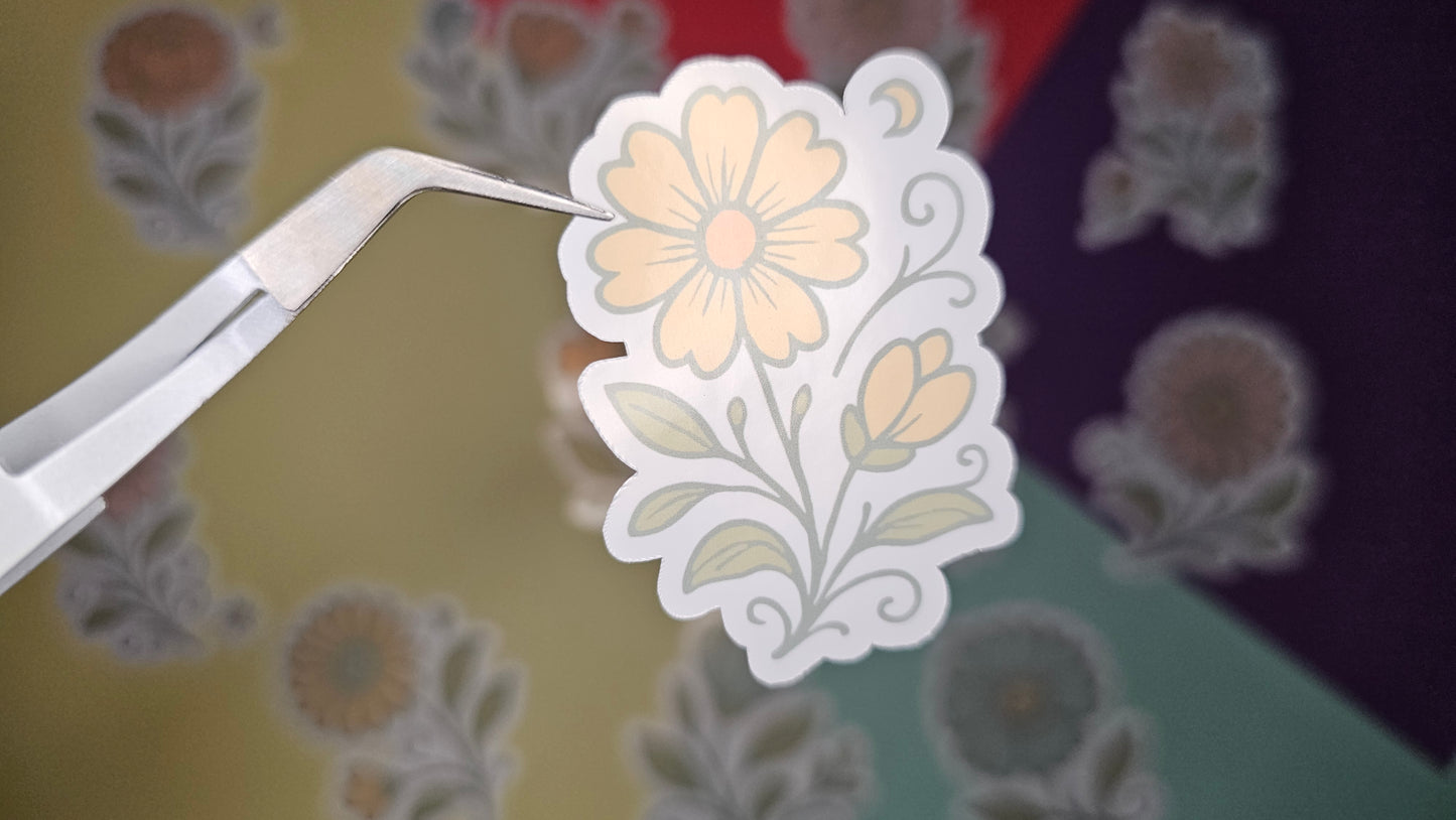 Single stickers - Oldschool flowers