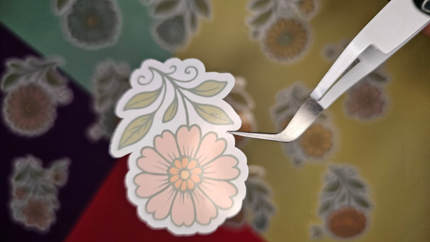 Single stickers - Oldschool flowers
