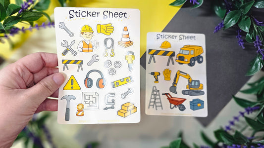 Construction site sticker set – 2 sheets