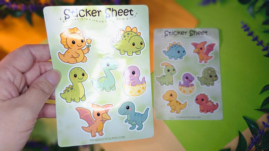 Dinosaur Sticker Set - 2 Sheets