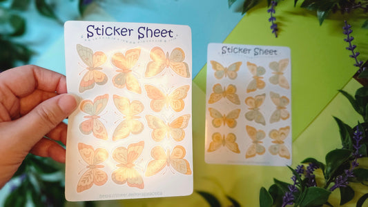 Schmetterlinge Sticker Set – 2 Bögen