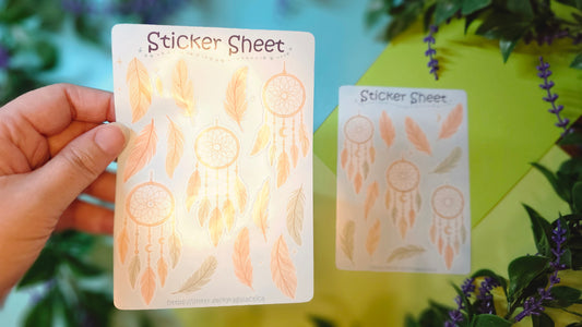 Traumfänger und Federn Sticker Set – 2 Bögen
