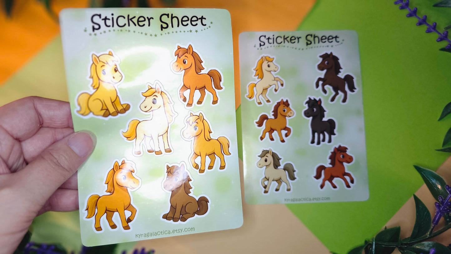 Horse Sticker Set - 2 sheets