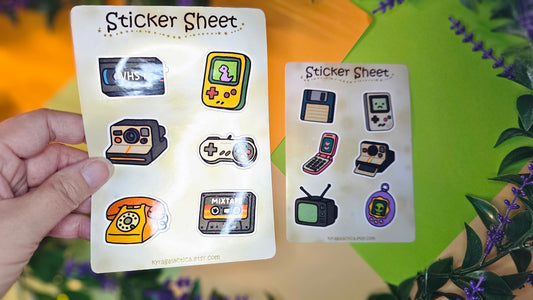 Retro Vintage Sticker Set - 2 Bögen