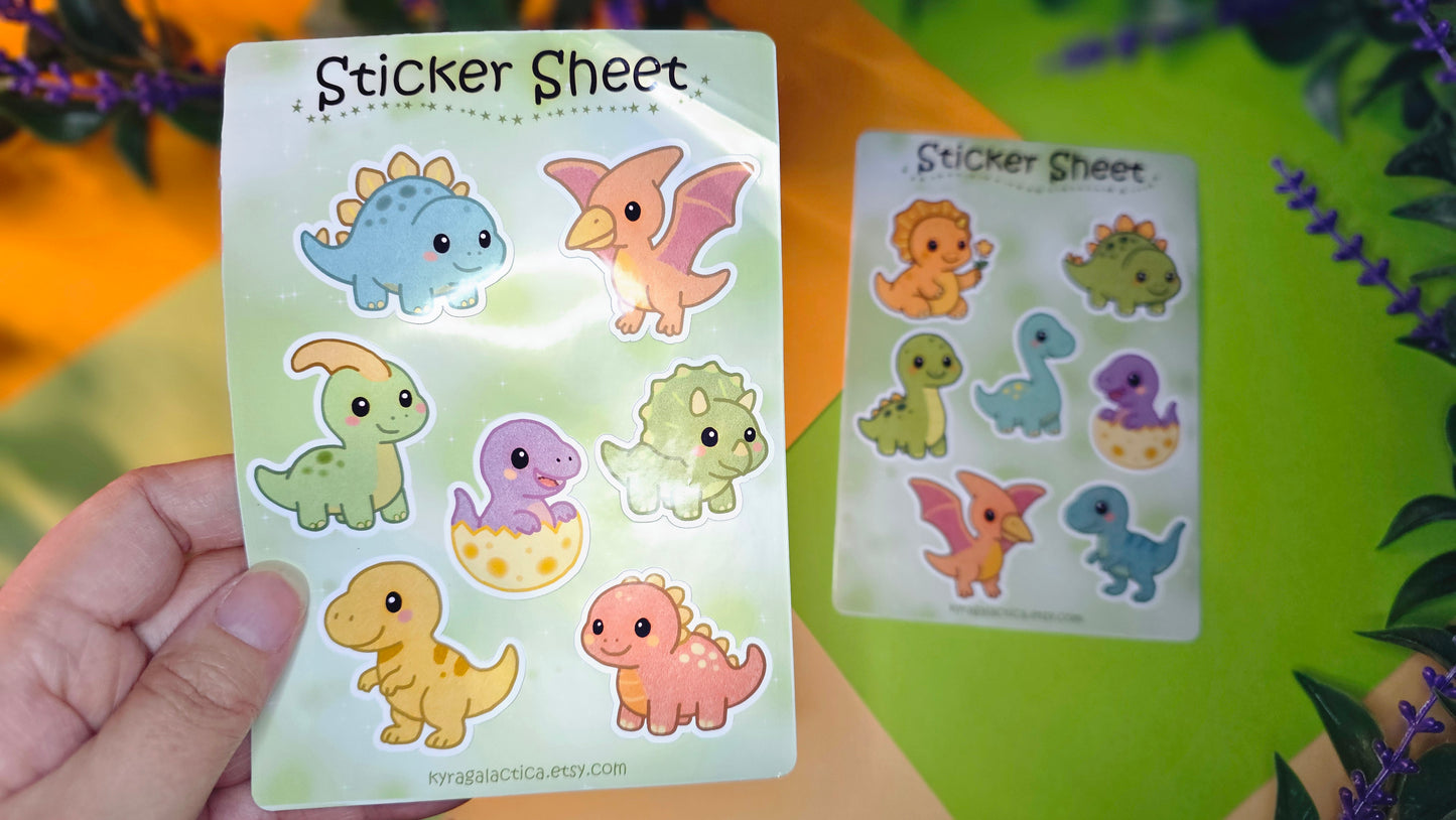 Dinosaur Sticker Set - 2 Sheets