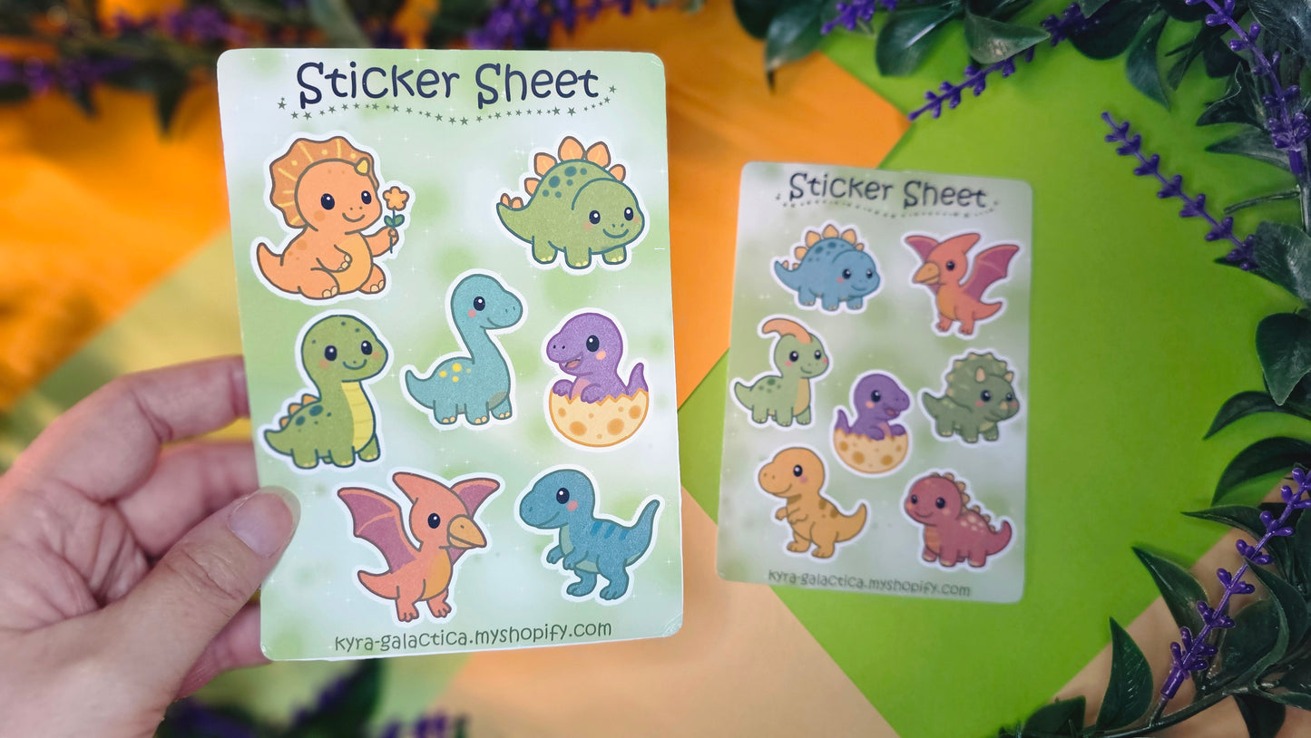 Dinosaur Sticker Set - 2 Sheets