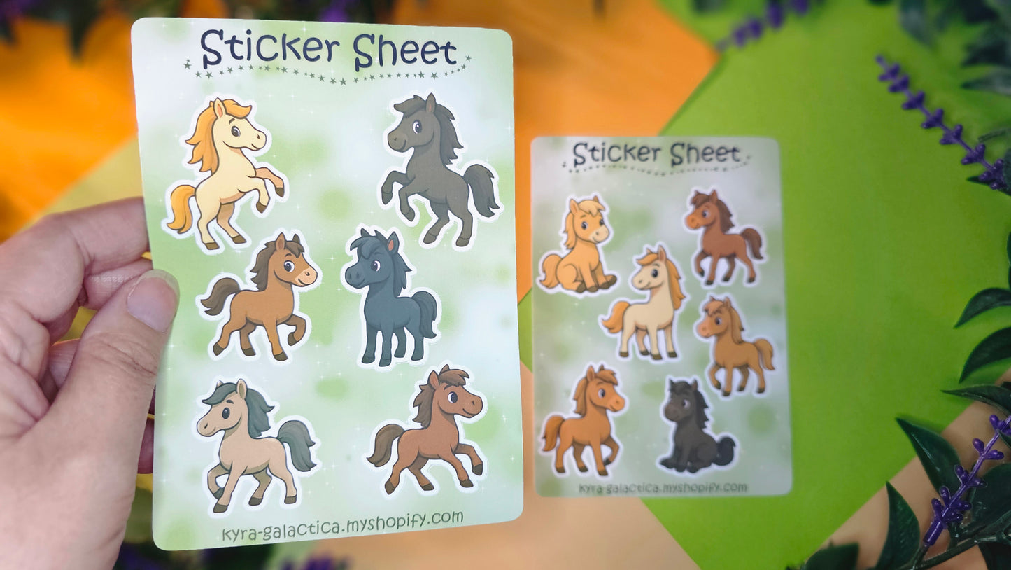 Horse Sticker Set - 2 sheets