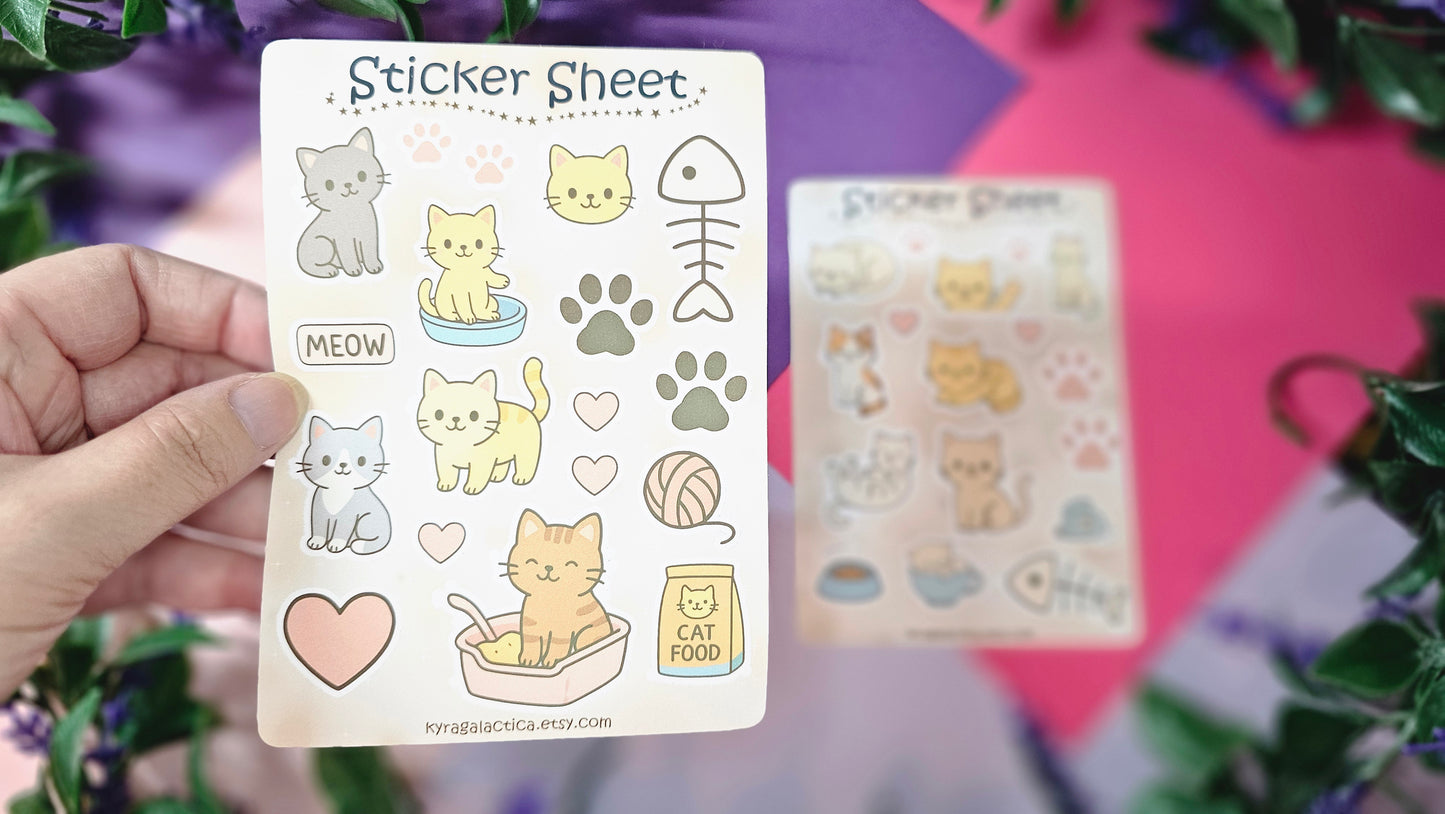 Cat Sticker Set – 2 Sheets