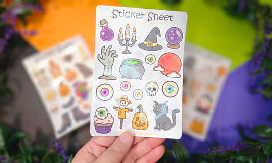 Halloween Sticker Set – 3 Bögen