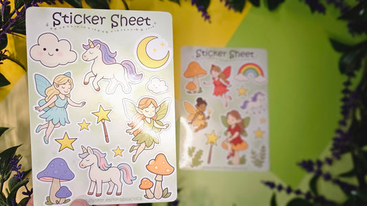 Magische Feen Welt Sticker Set – 2 Bögen