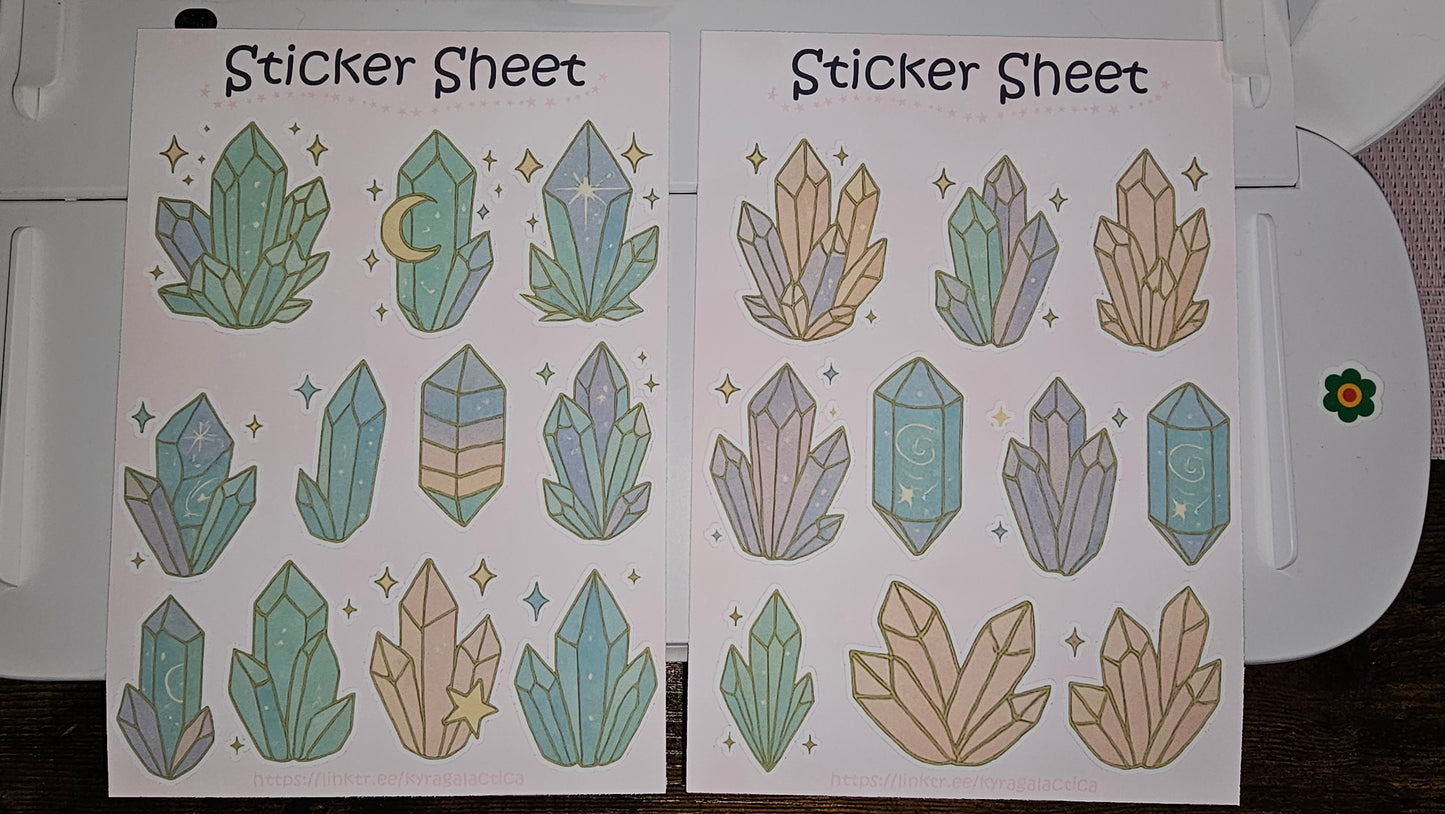 Crystals Sticker Set – 2 Sheets