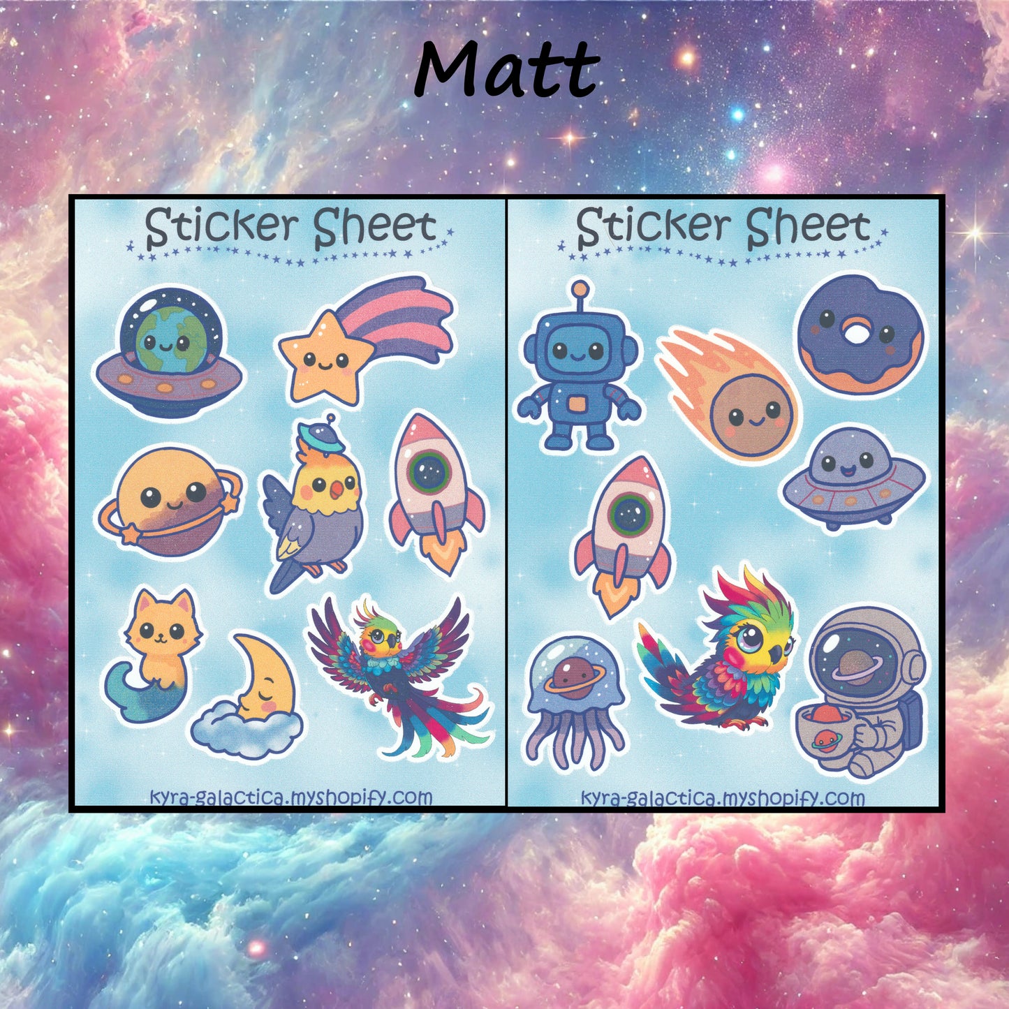 Space Sticker Set - 2 Sheets