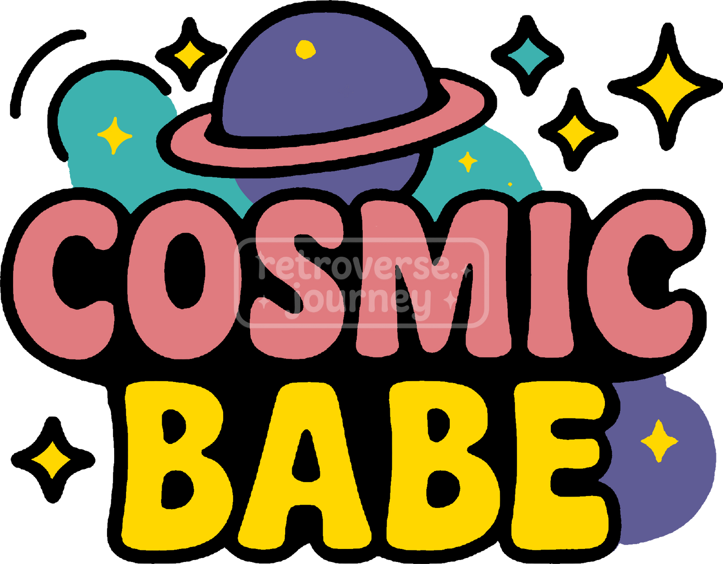 Retro stickers in an 80s/90s look – cosmic vibes for your everyday life!