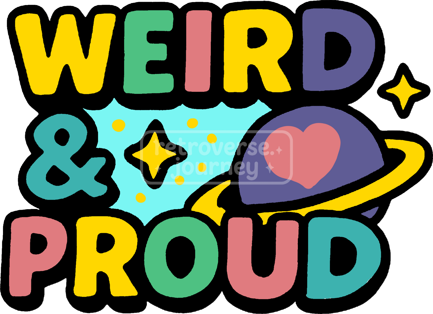 Retro stickers in an 80s/90s look – cosmic vibes for your everyday life!