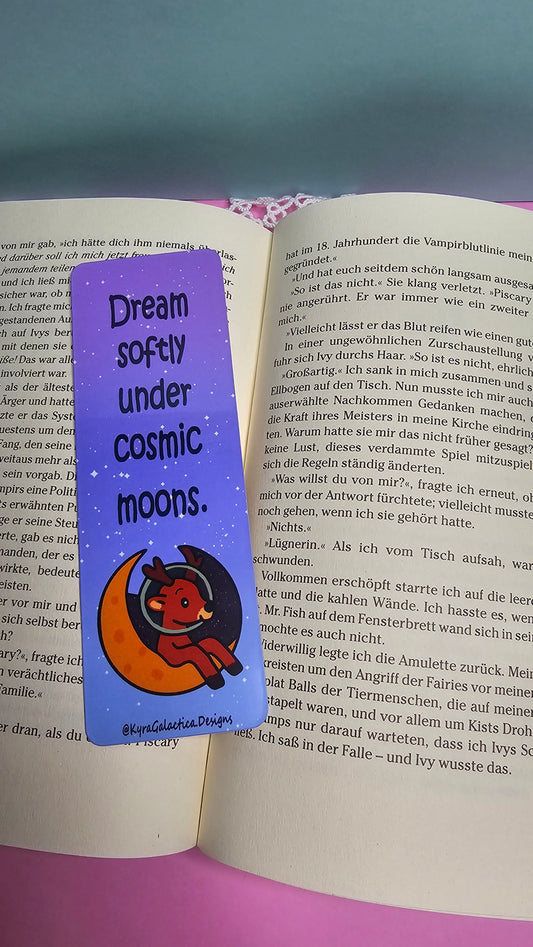 Mond-Reh & Eis-Tiger - Lesezeichen - beidseitig bedruckt