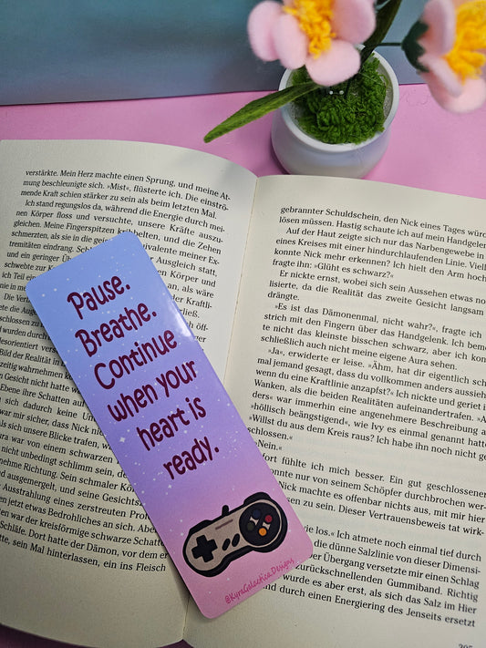 Player One, Be Kind - Lesezeichen - beidseitig bedruckt