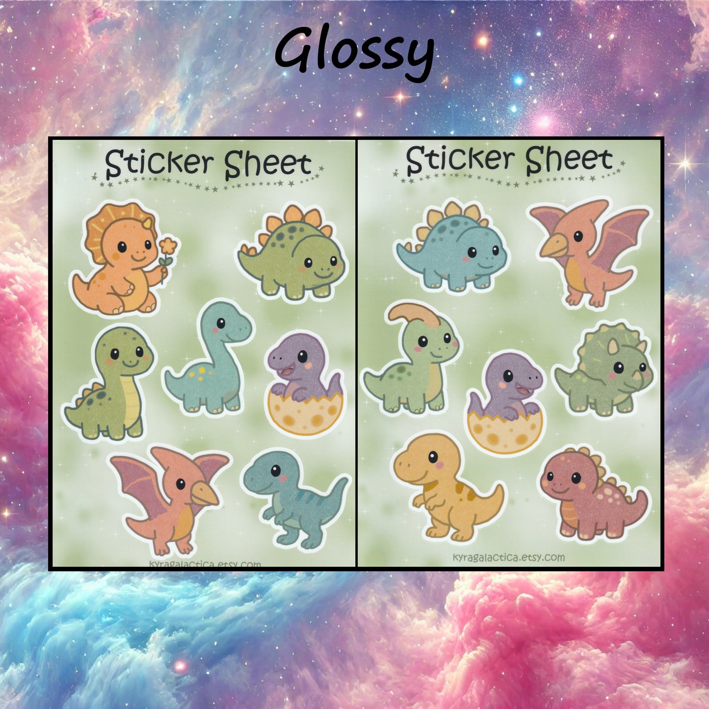 Dinosaur Sticker Set - 2 Sheets