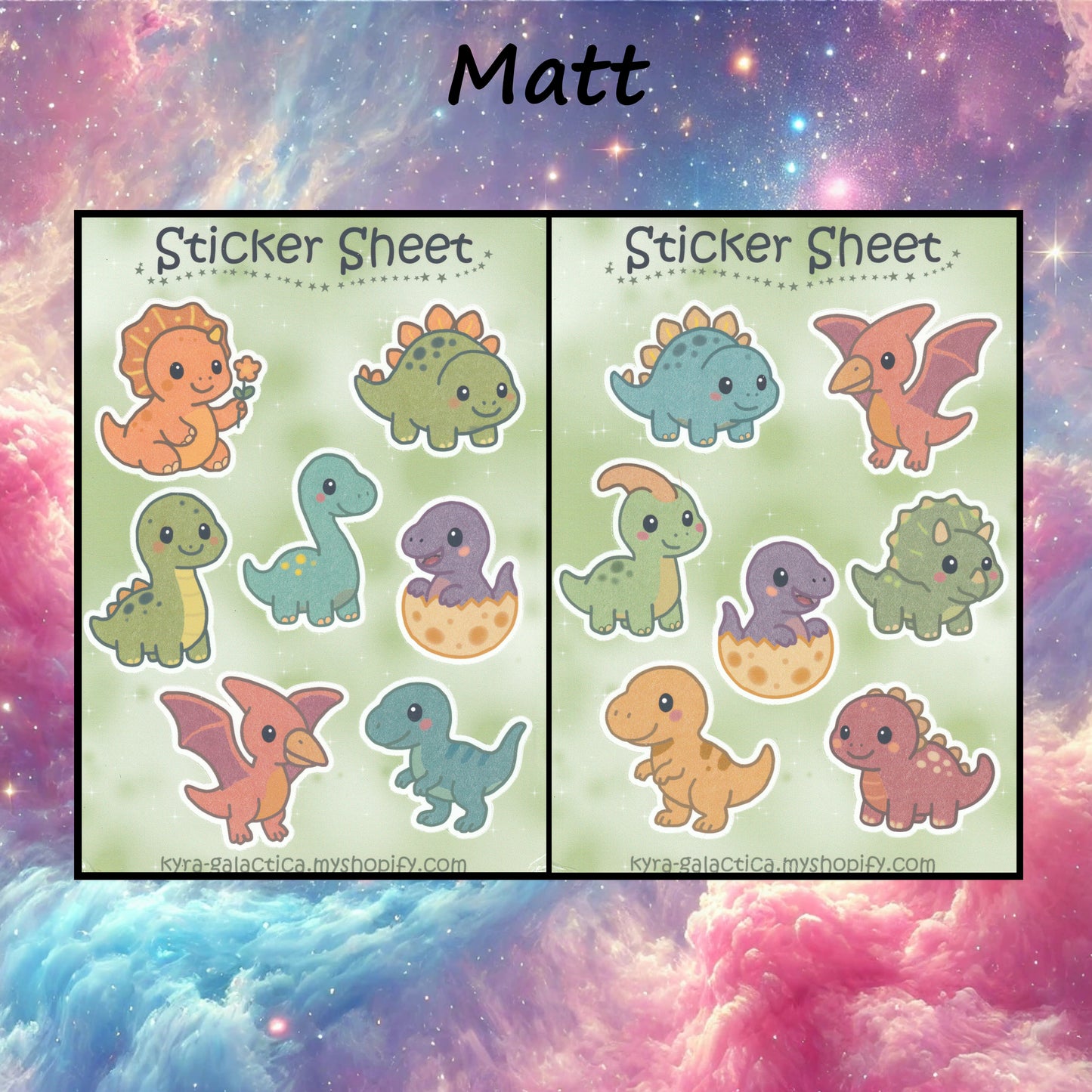 Dinosaur Sticker Set - 2 Sheets