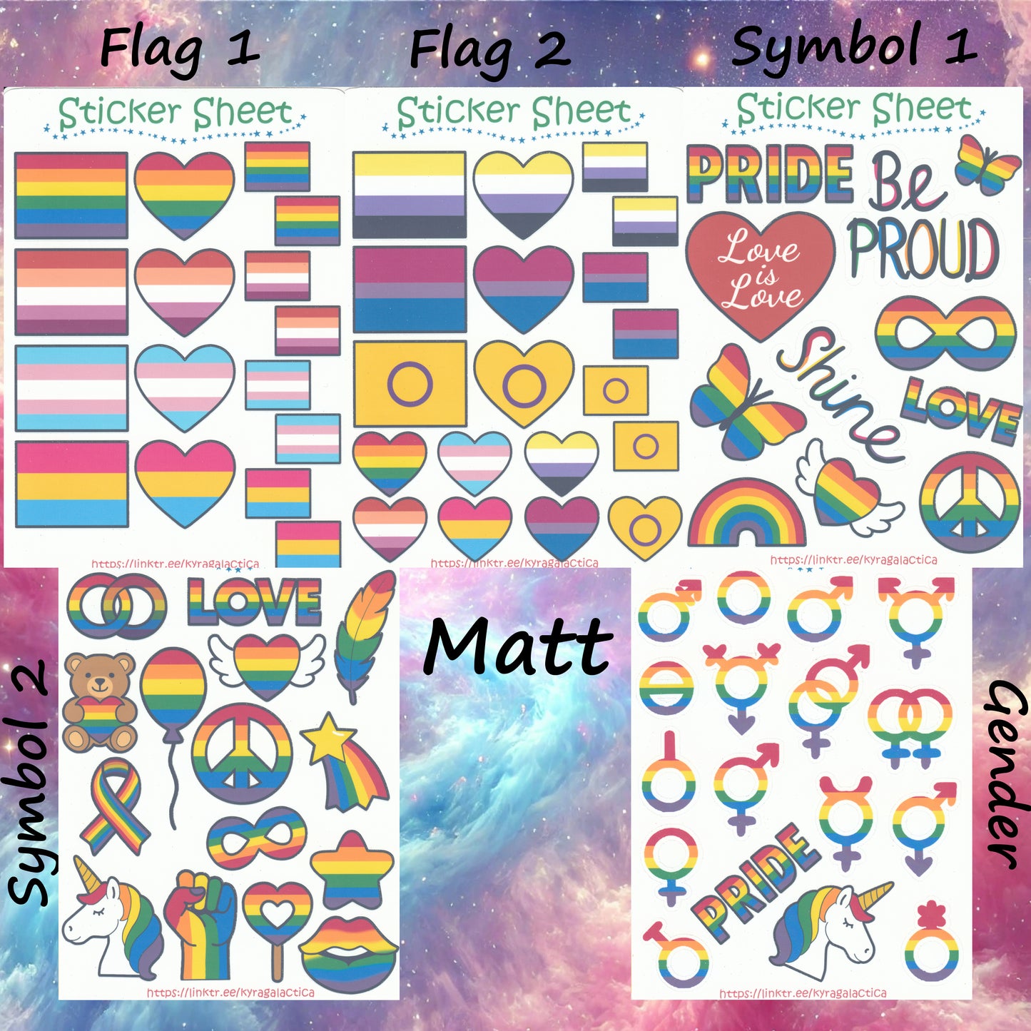 Pride Sticker Set – 1 to 5 sheets