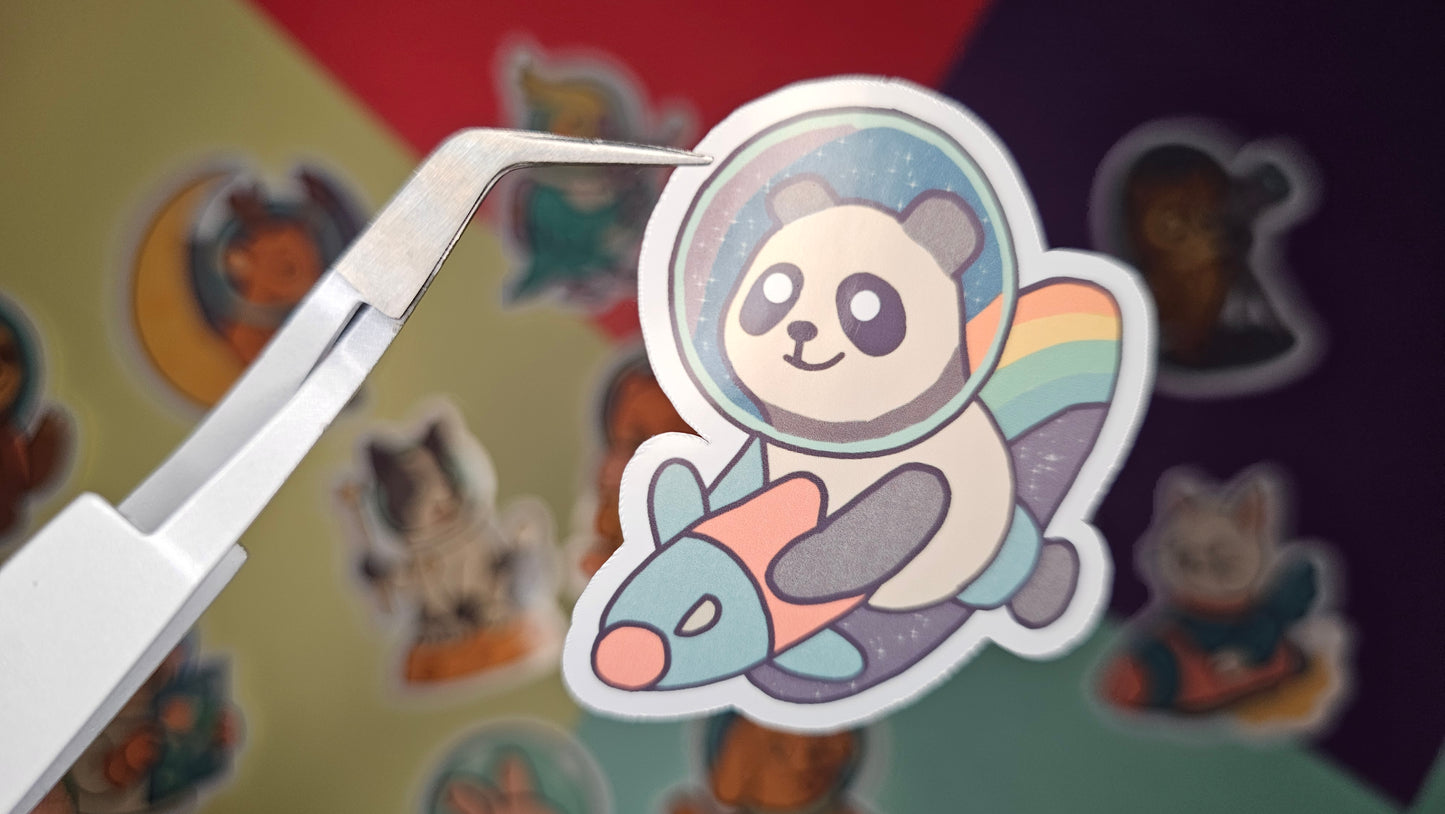 Single stickers - Animals in space