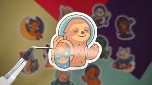 Single stickers - Animals in space