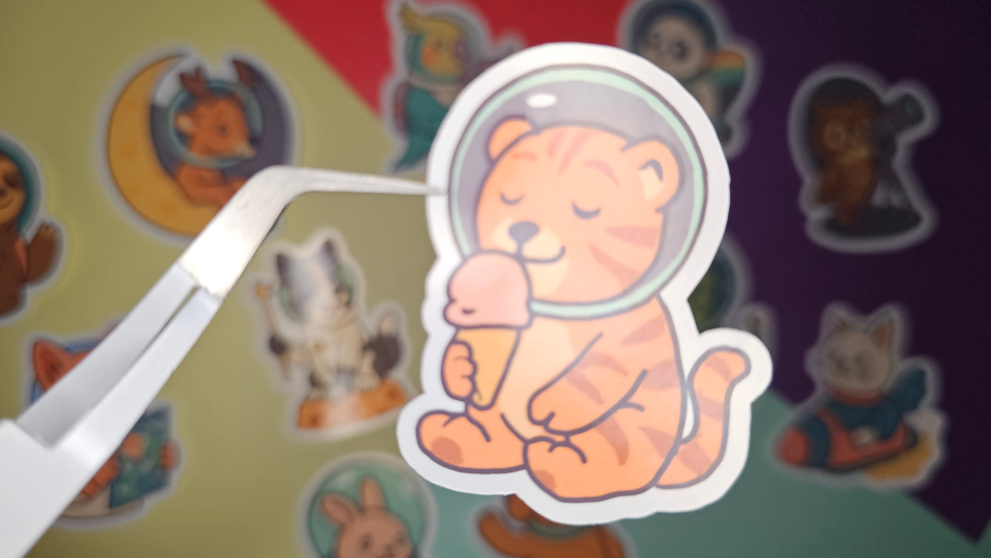 Single stickers - Animals in space