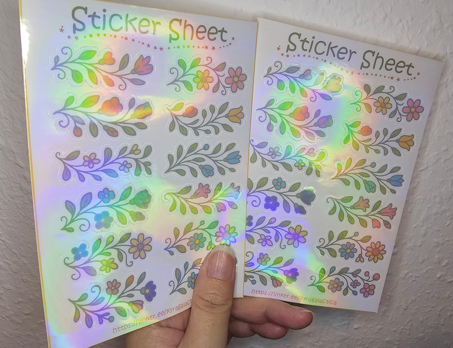 Flowers (Vines) Sticker Set – 2 Sheets