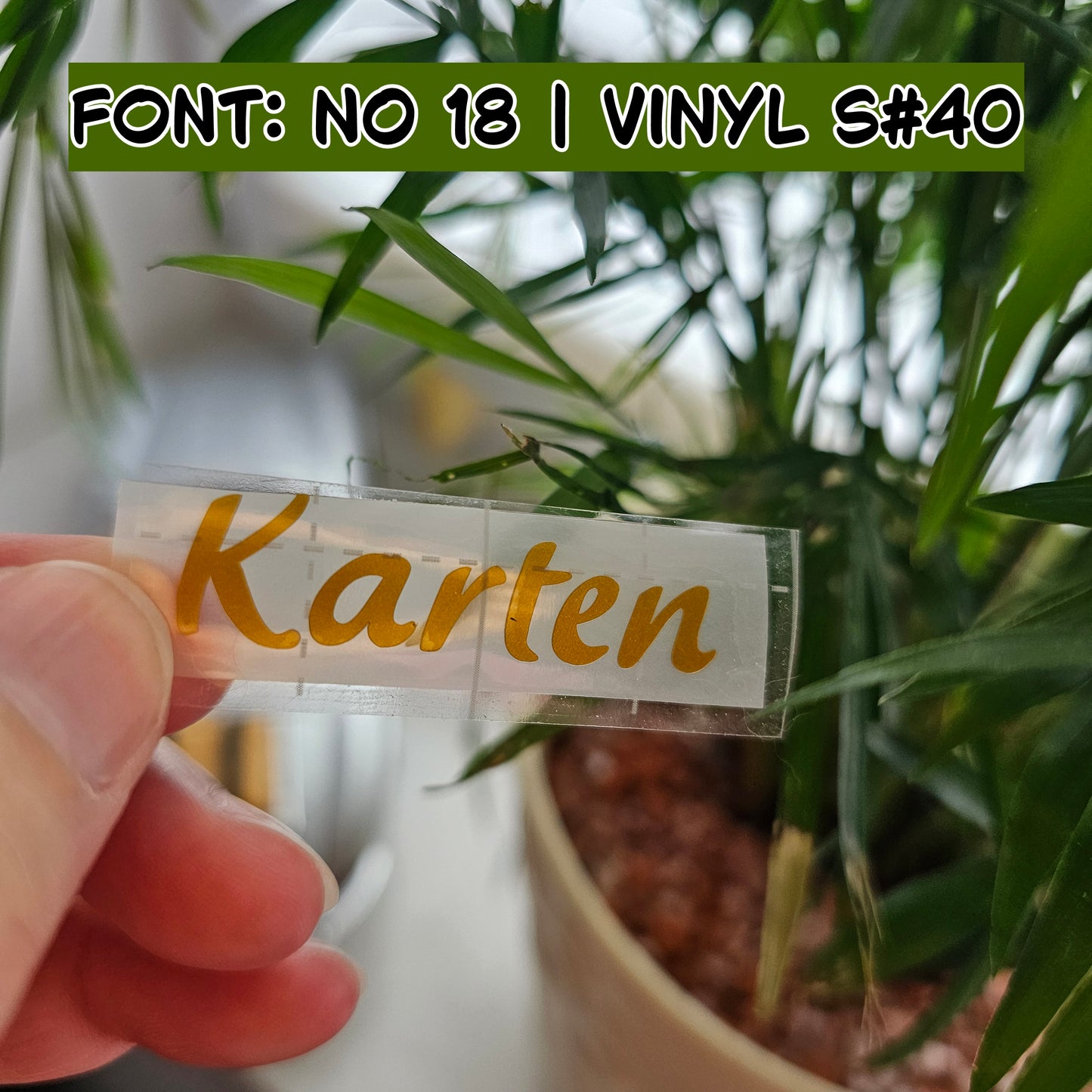 Individual vinyl lettering